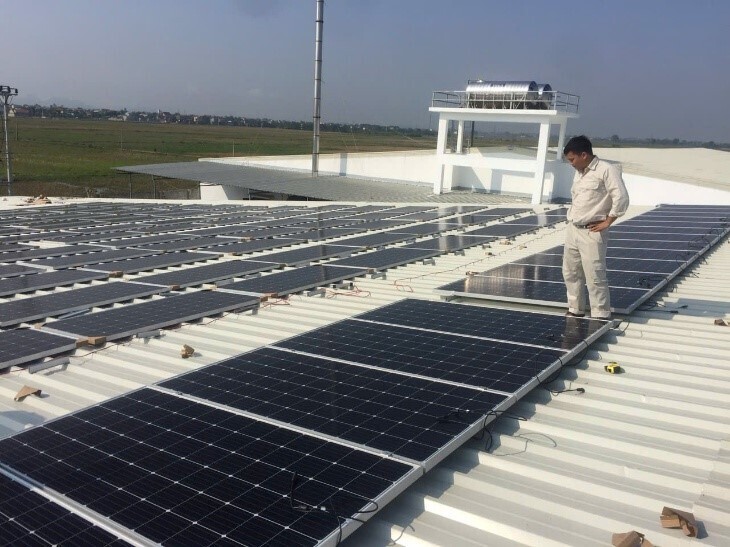 Hệ thống điện mặt trời mái nhà của Công ty TNHH DaeHan Global Thanh Hóa