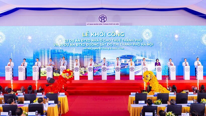 Lễ khởi công 5 tuyến metro ngày 22/6 tạo cú hích lịch sử cho hạ tầng và bất động sản Thủ đô.