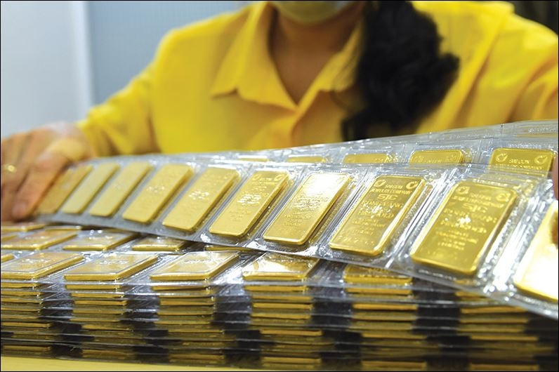 Giá vàng ngày 24/6 giảm sâu, trở lại ngưỡng 147 triệu đồng/lượng (Ảnh minh họa).