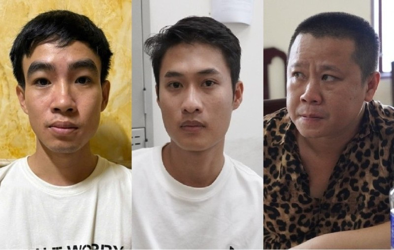 Đối tượng Nguyễn Ngọc Tuyến, Nguyễn Văn Phiêng và Nguyễn Thái Dương. Ảnh: Công an Gia Lai