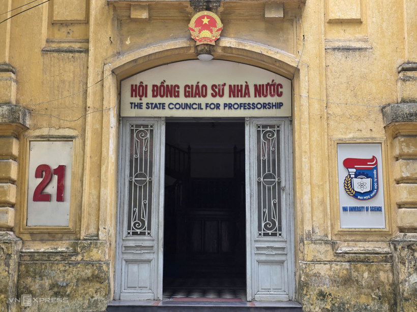 Trụ sở Hội đồng Giáo sư nhà nước, số 21 Lê Thánh Tông, Hà Nội. Ảnh: Thanh Hằng.