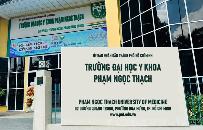 Cổng trường Đại học Y khoa Phạm Ngọc Thạch. Ảnh: Fanpage nhà trường.