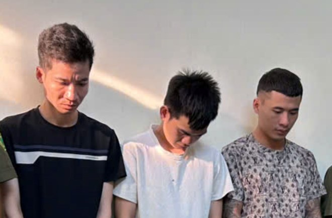 Các đối tượng tổ chức sử dụng trái phép chất ma túy. Ảnh: Công an Hưng Yên