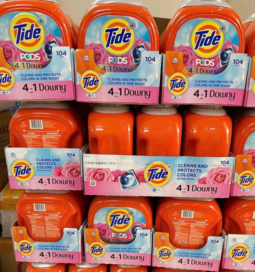 Công ty TNHH Procter & Gamble Việt Nam (P&G Việt Nam) sở hữu và phân phối nhiều thương hiệu hàng tiêu dùng phổ biến tại thị trường Việt Nam như bột giặt Tide, nước xả vải Downy,..