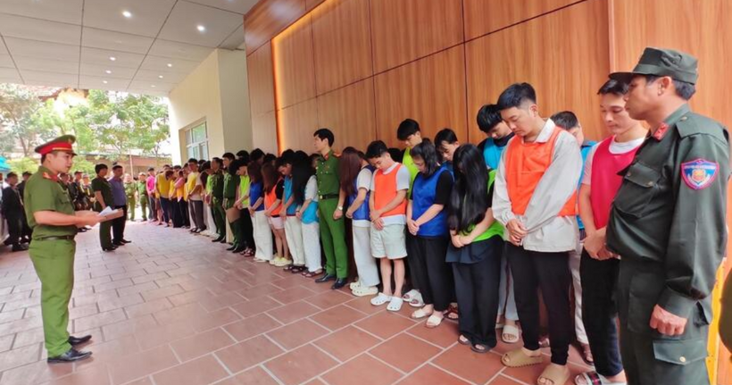 Các đối tượng bị bắt giữ. (Ảnh: Công an cung cấp)