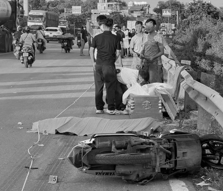 Khu vực xảy ra vụ tai nạn giao thông thương tâm. Ảnh: CTV.
