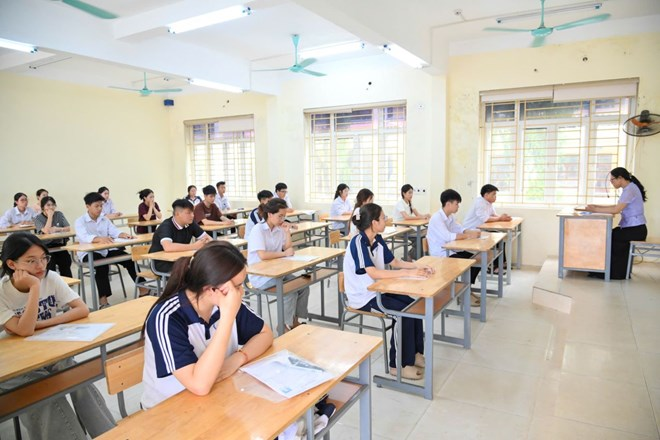 Thí sinh tham dự kỳ thi tốt nghiệp THPT năm 2026. Ảnh: Tường Vân.