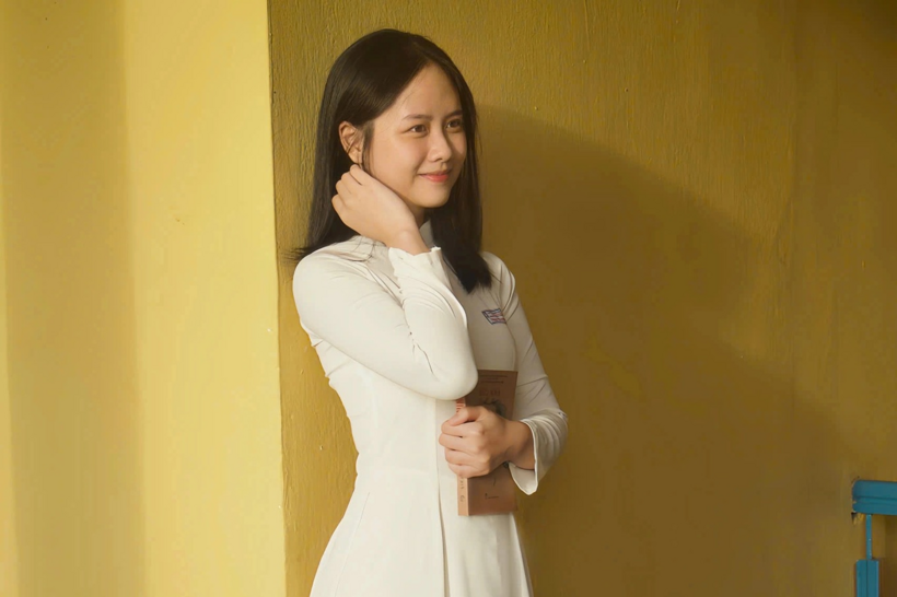 Huỳnh Thị Ngọc Phương ước mơ được làm công an. Ảnh: Dân trí