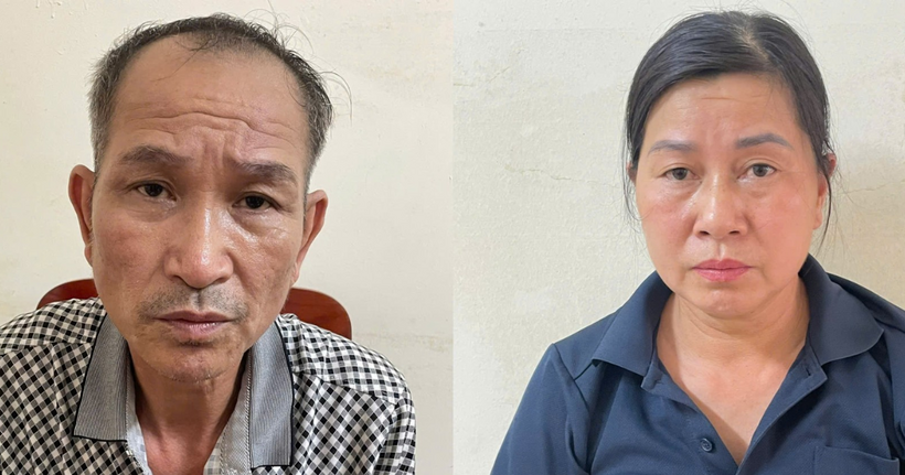 Hai đối tượng Trần Hải Sơn và Nguyễn Thị Thu. (Ảnh: Công an Thái Nguyên)
