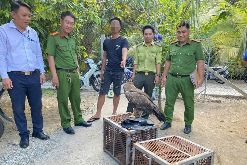 Cá thể động vật quý hiếm do anh T. nuôi nhốt . Ảnh: Dân Trí