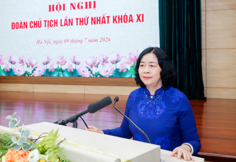 Bà Bùi Thị Minh Hoài - Ủy viên Bộ Chính trị, Bí thư Trung ương Đảng, Chủ tịch Ủy ban Trung ương MTTQ Việt Nam (Ảnh: Quang Vinh).
