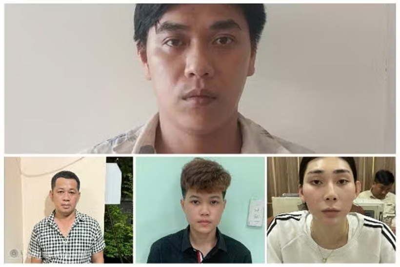 Các đối tượng trong đường dây lừa đảo chiếm đoạt tài sản bị bắt giữ. Ảnh: Công an Nhân dân