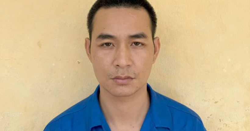 Nguyễn Văn Sáng tại cơ quan công an.