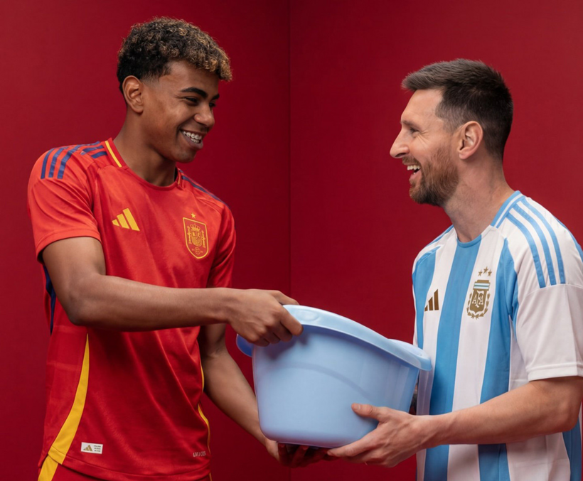 Ít ai ngờ, Messi sẽ đối đầu Lamine Yamal ở chung kết World Cup 2026. Ảnh: Acervo/VietNamnet