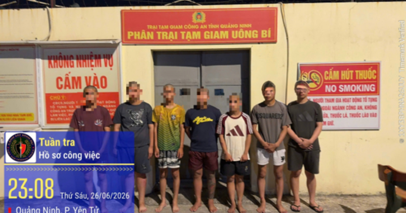 Các đối tượng trong vụ án. (Ảnh: Công an Quảng Ninh)