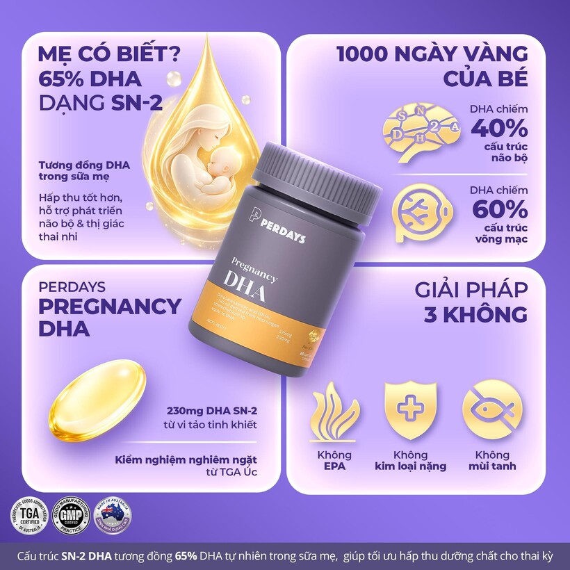 Bầu mấy tháng uống DHA? Liều chuẩn cho từng giai đoạn thai kỳ - 2