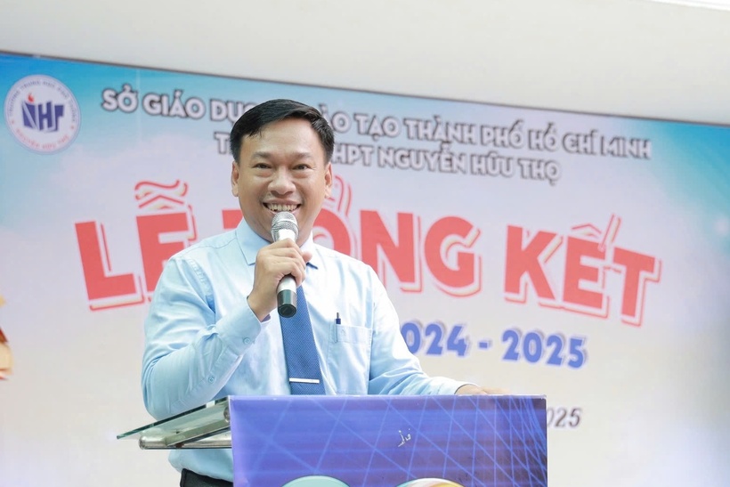TS Đỗ Đình Đảo, Hiệu trưởng Trường THPT Nguyễn Hữu Thọ (TP.HCM). Ảnh: NVCC