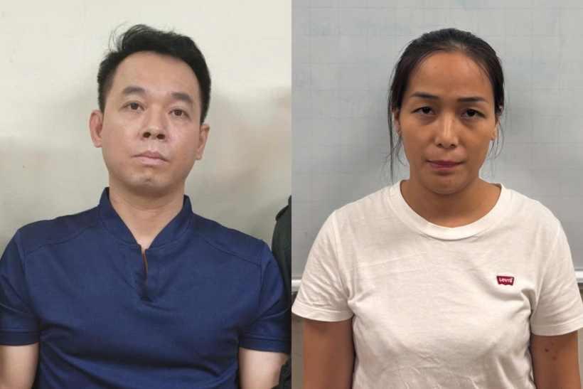 Đối tượng Hà Văn Nam và Trần Thị Hồng Hạnh. Ảnh: Bộ Công an/Dân Trí