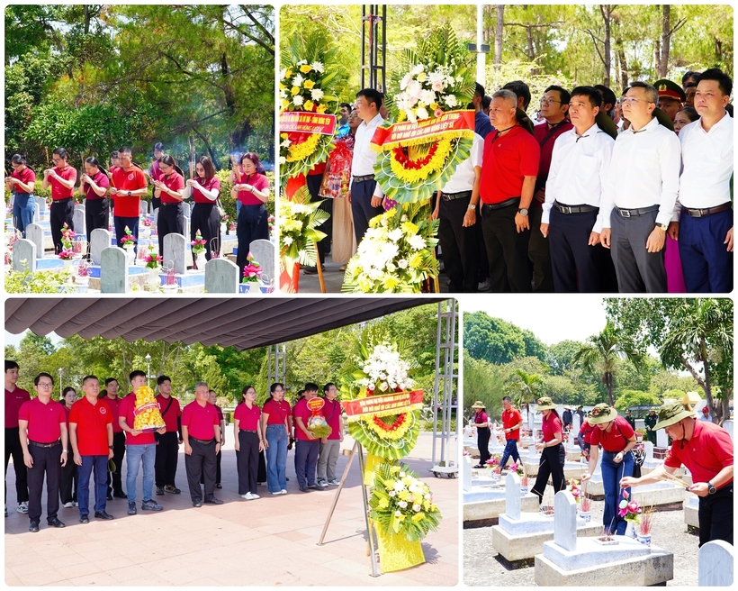 Đoàn công tác&nbsp;VPMT thành kính dâng hoa, dâng hương tại Nghĩa trang Liệt sĩ quốc gia Trường Sơn, Nghĩa trang Liệt sĩ quốc gia Đường 9 và Khu di tích quốc gia đặc biệt Thành cổ Quảng Trị