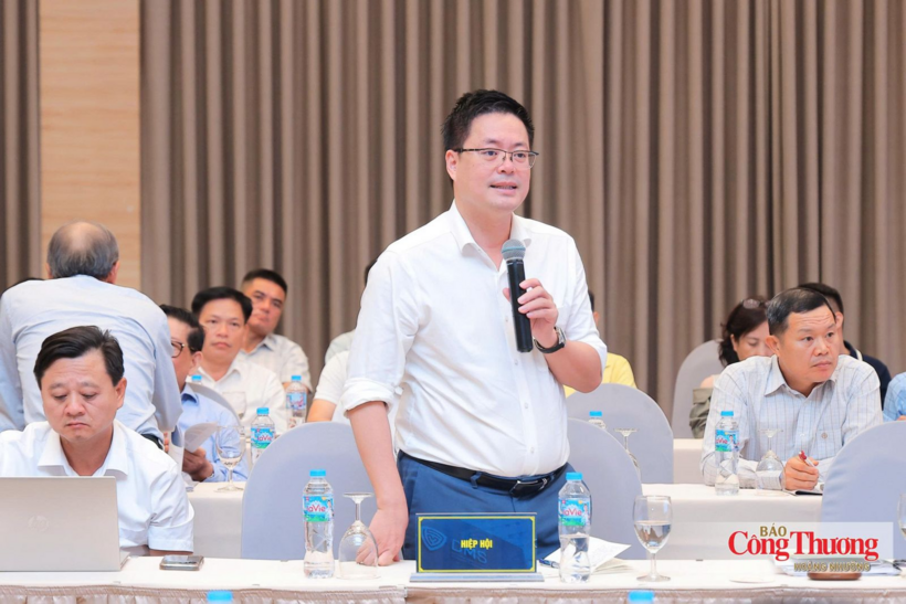 Đại diện hiệp hội ngành hàng phát biểu đóng góp ý kiến tại hội nghị. (Ảnh: Báo Công Thương)