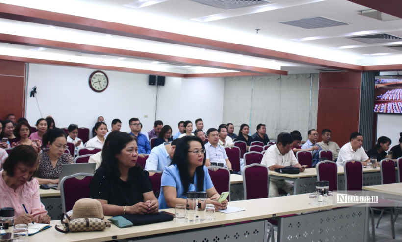 Các đại biểu tham dự trực tuyến tại điểm cầu Đảng ủy Trung ương Hội Luật gia Việt Nam.