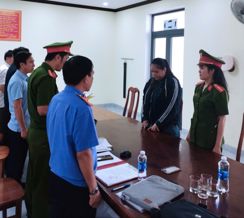 Đối tượng tại cơ quan Công an. Ảnh: Công an Quảng Ngãi