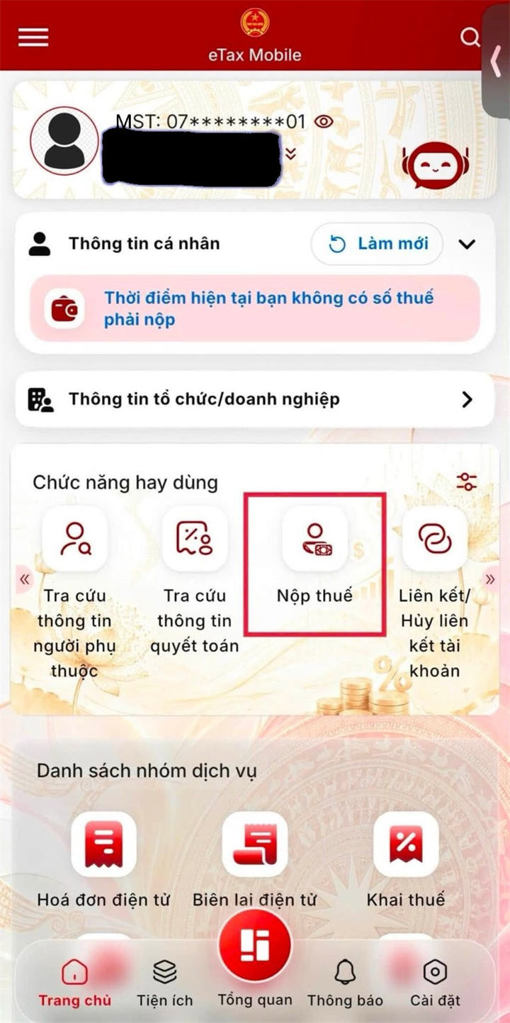 5 bước nộp thuế sử dụng đất phi nông nghiệp năm 2026 trên eTax Mobile, người dân cần nhớ mốc thời gian nào? - 5