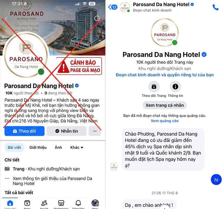 Facebook tích xanh giả mạo. Ảnh: Báo Quảng Ngãi/thanhnien.vn/tai-khoan-mang-xa-hoi-tich-xanh-van-co-the-la-trang-gia-mao-185260905163741941.htm