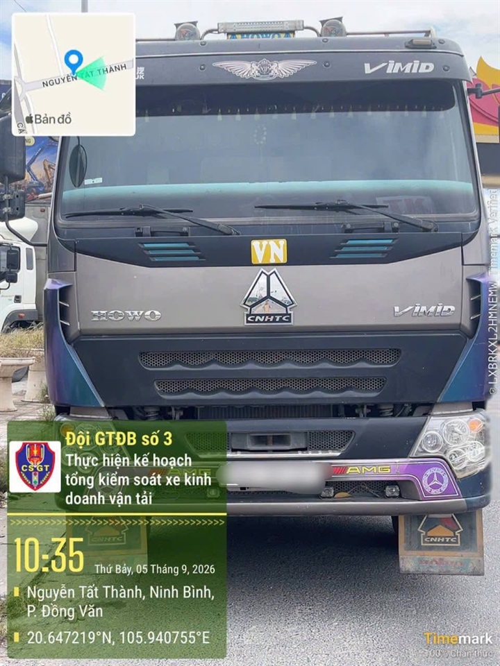 Phương tiện vi phạm. Ảnh: Cục CSGT