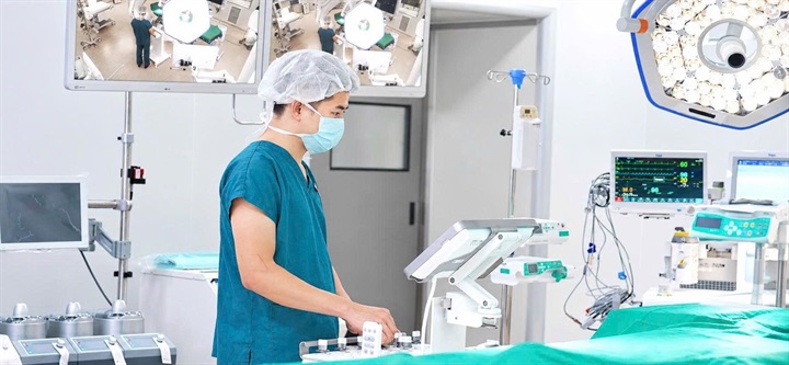 Vinmec Riverside được đầu tư hệ thống trang thiết bị y tế chất lượng cao phục vụ chẩn đoán, điều trị và can thiệp hiện đại. Nguồn ảnh Vinmec