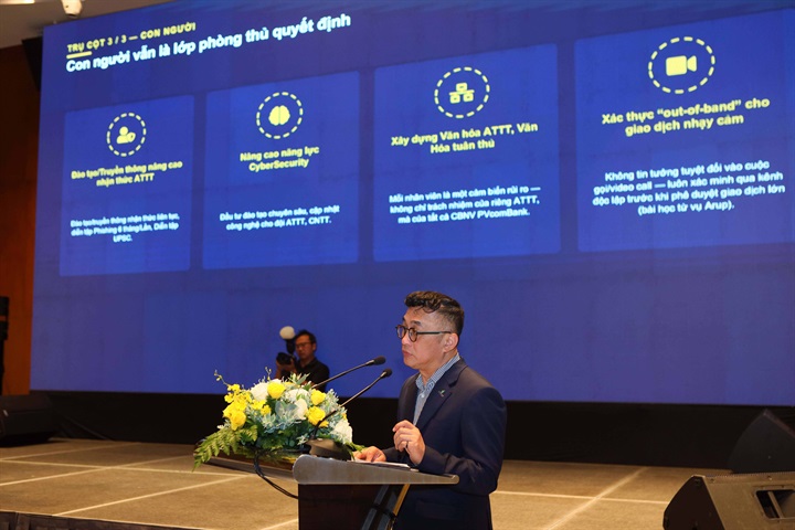 Phó Tổng Giám đốc PETROVIETNAM Phan Tử Giang: người đứng đầu các đơn vị trực tiếp chỉ đạo công tác an ninh mạng. Nguồn ảnh PETROVIETNAM