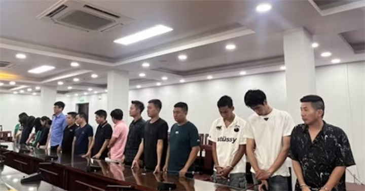 Một số bị cáo trong vụ án. (Ảnh: Công an Hà Nội)