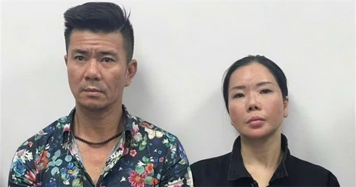 Hai vợ chồng Lê Văn Đông, Nguyễn Thị Mai Anh. (Ảnh: Công an Hà Nội)