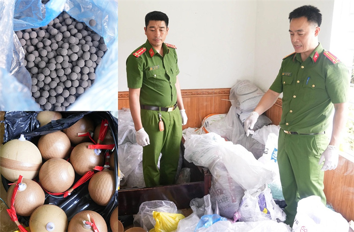 Tang vật công an thu giữ. Ảnh: Công an tỉnh Nghệ An