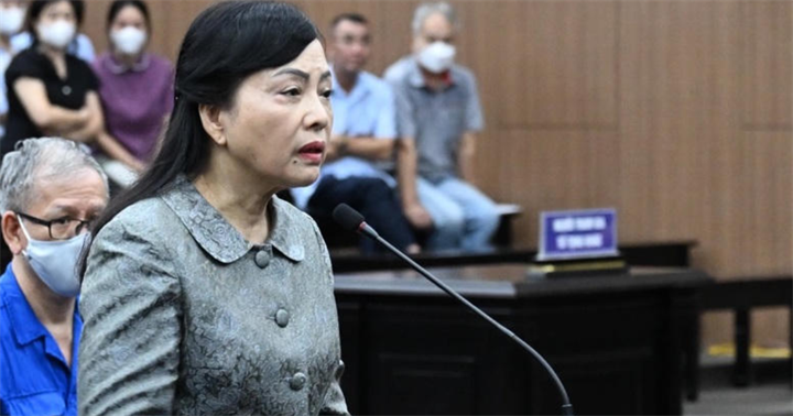 Bà Nguyễn Thị Kim Tiến tại phiên tòa sơ thẩm. (Ảnh: N.H)