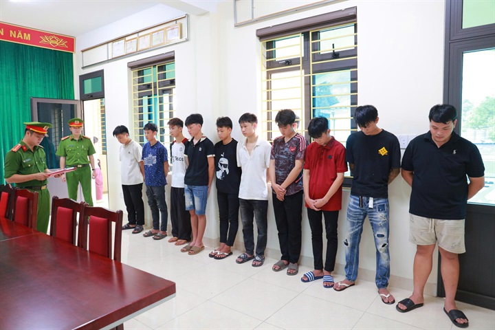 Các đối tượng liên quan trong vụ việc. Ảnh Công an tỉnh Lào Cai.
