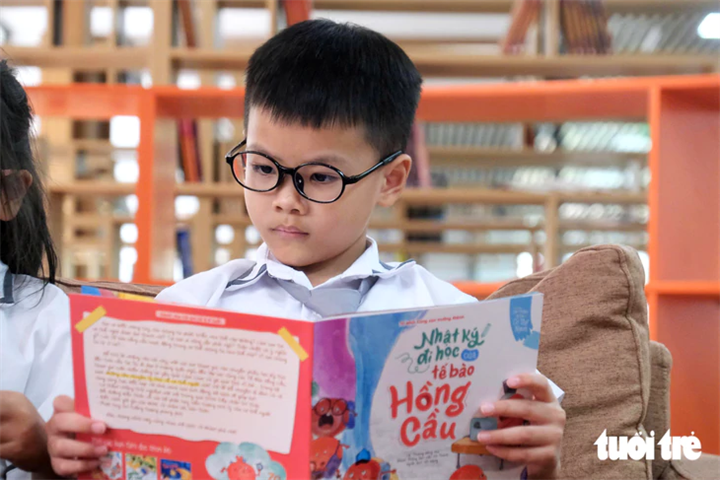 Học sinh Trường Tiểu học Chu Văn An (Việt Hưng, Hà Nội). Ảnh: Nguyên Bảo/Tuổi trẻ Online