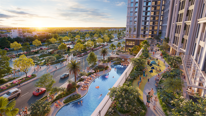 Hệ tiện ích nội tòa đa dạng kiến tạo phong cách sống “Resort-Living”. Ảnh phối cảnh: Sun Property