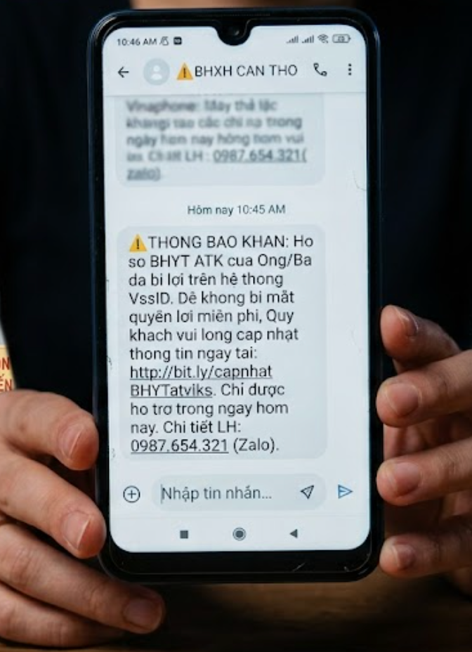 Ảnh cảnh báo từ Công an Thành phố Cần Thơ.