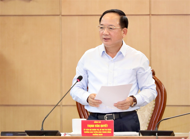 Ông Trịnh Văn Quyết, Trưởng Ban Tuyên giáo Trung ương. Ảnh: Nguyễn Mạnh/Dân trí