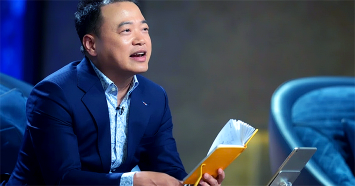 Bị can Nguyễn Hòa Bình tại thời điểm chưa bị bắt. (Ảnh: Shark Tank).