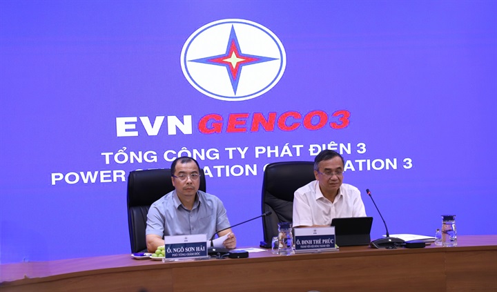 Lãnh đạo EVN phát biểu chỉ đạo tại cuộc họp. Nguồn ảnh EVNGENCO3
