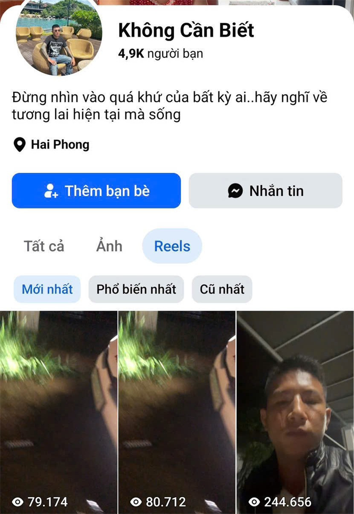 Các clip được Nhựt đăng lên mạng thu hút nhiều lượt tương tác, chia sẻ, tiềm ẩn phức tạp về an ninh, trật tự. Ảnh: Công an Đà Nẵng