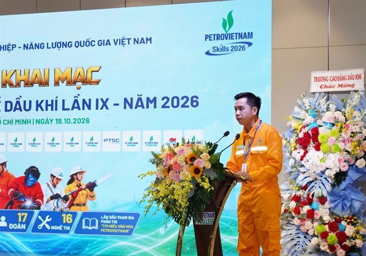 Hoàng Ngọc Quý, Kỹ sư Phòng Kỹ thuật Sản xuất, Chi nhánh Khí Đông Nam Bộ - Tổng công ty Khí Việt Nam (PVGAS). Nguồn ảnh PETROVIETNAM