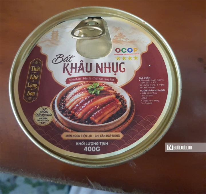 Sản phẩm Khâu nhục người mua nhận được còn gắn nhãn hàng OCOP.