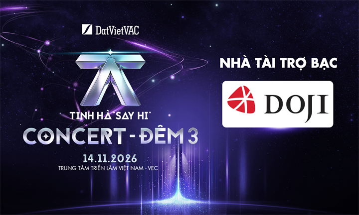 DOJI nối dài hành trình đồng hành cùng vũ trụ “Say Hi” với việc tham gia tài trợ Tinh Hà “Say Hi” Concert - Đêm 3. Ảnh: DOJI