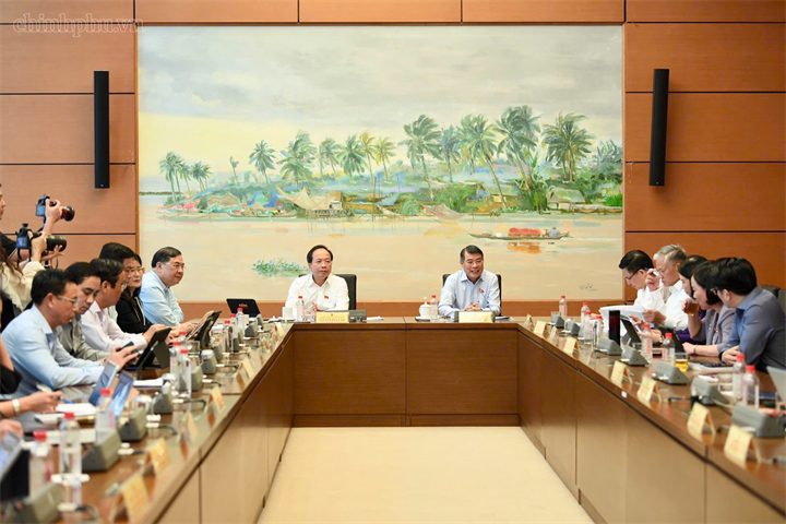 Thủ tướng Lê Minh Hưng (đại biểu Quốc hội thành phố Hải Phòng) phát biểu thảo luận tại tổ - Ảnh: chinhphu.vn/Nhật Bắc