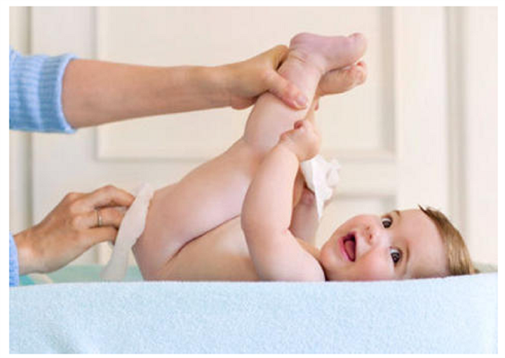 Cha mẹ cần giữ cho da bé luôn khô thoáng, sạch sẽ để hạn chế tình trạng bị hăm