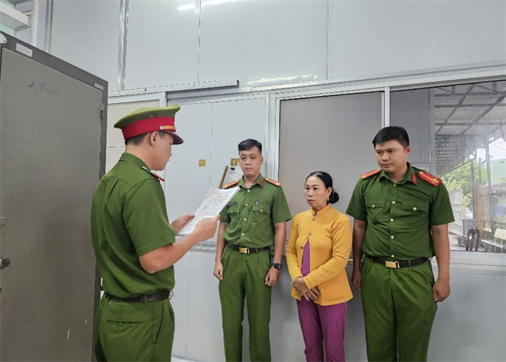 Bị can Lê Thị Viên tại cơ quan công an. Ảnh: Vietnamnet