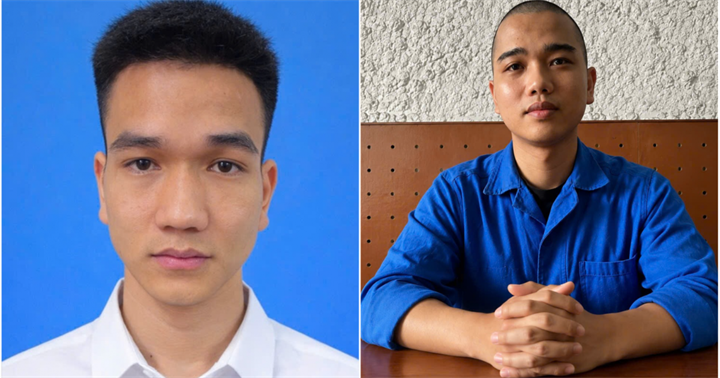 Đậu Bá Đạt và Trần Quang Thiện từ trái qua. (Ảnh: Công an Quảng Ninh)